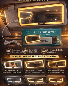 Luz Retrovisor para Viseras de Auto