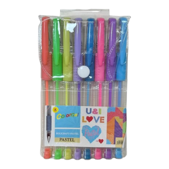 Lapicera pastel x8