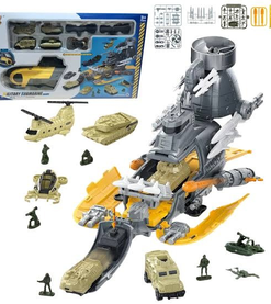 Set de vehiculo militar con base