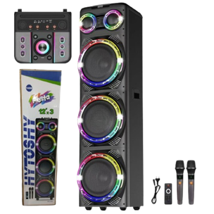 Parlante torre rgb bluetooth 3x12" pulgadas