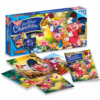 4 puzzle y 1 libro