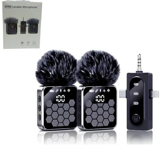 Microfono Doble QY66 Corbateros
