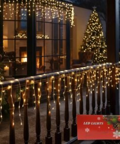 Lluvia Cortina Led 320 Luces 6 Mts Calida