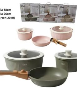 juego de olla mango desmontable 6 piezas