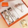 Reloj Analógico  + Joyeria con Estuche