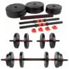 kit mancuera y barra a rosca , 20kg