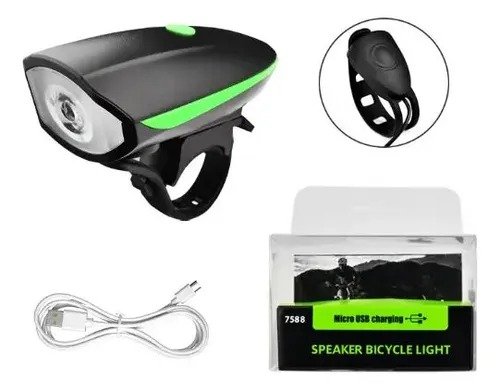 Luz de bici reargable usb con bocina