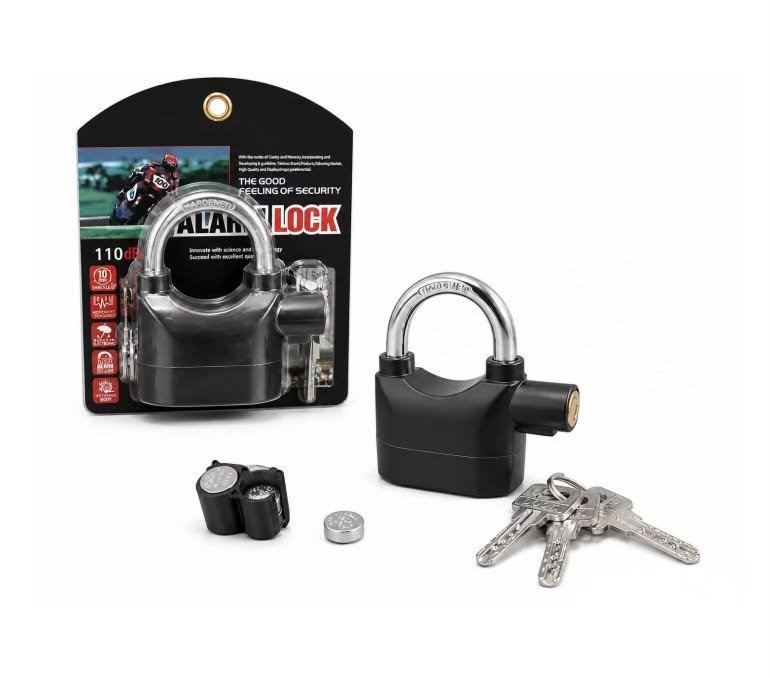 Candado para moto con alarma